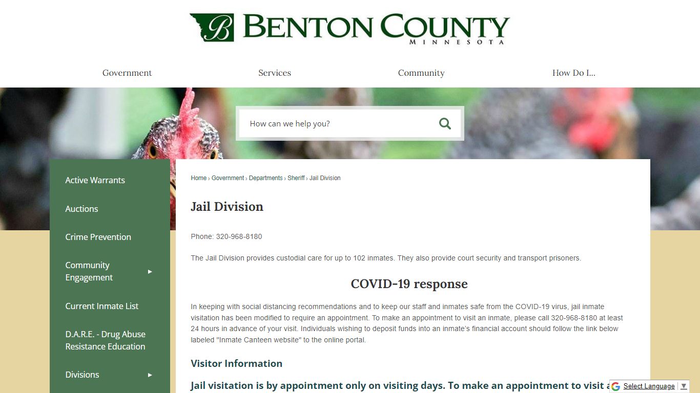 Jail Division | Benton County, MN